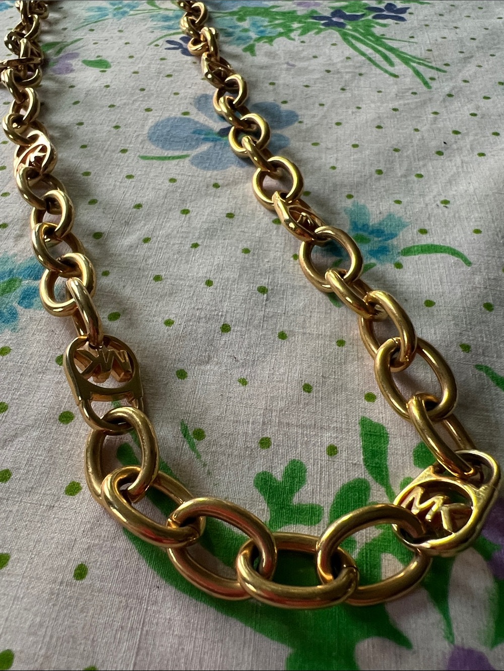 Michael Kors Chain Link Monogram Belt 35”